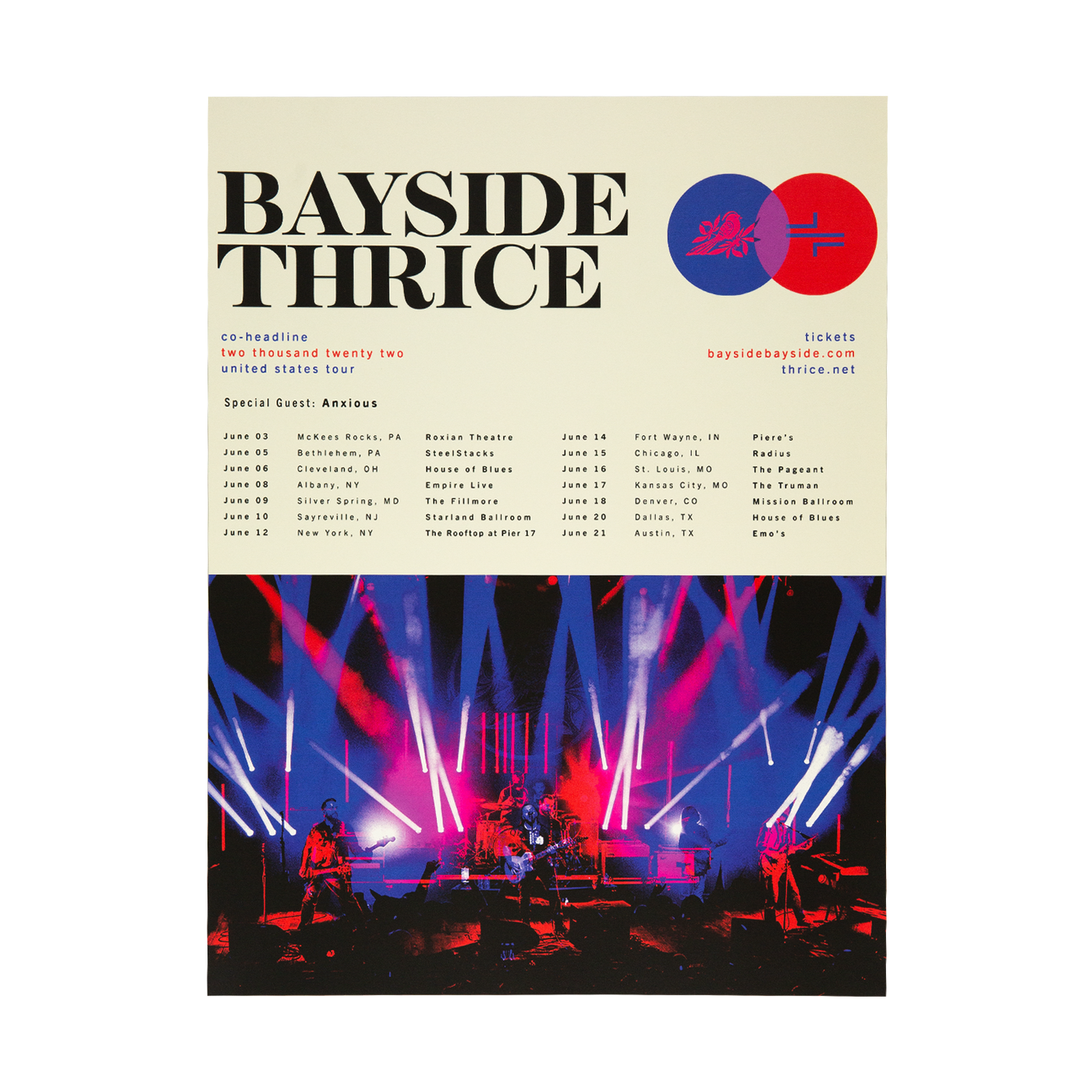 Bayside Summer Tour 2022 Poster