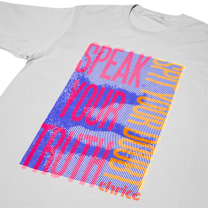 Speak Your Truth Tee - Light Grey