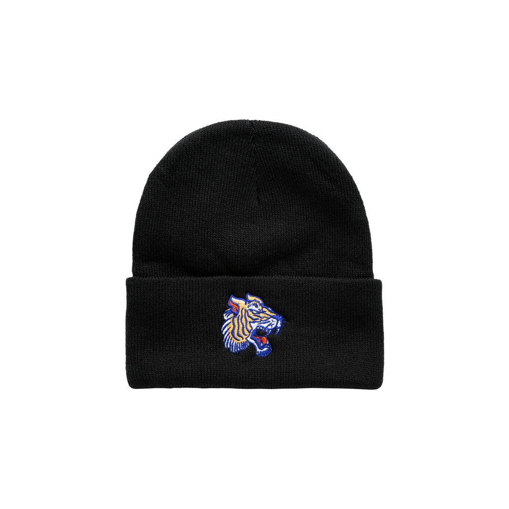 Kenzo Tiger head Black Beanie with Blue Stripe Kenzo Tiger head Black Beanie with Blue Stripe main image 3
